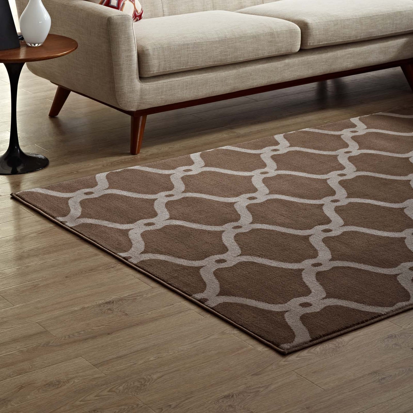 Beltara Chain Link Transitional Trellis 5x8 Area Rug