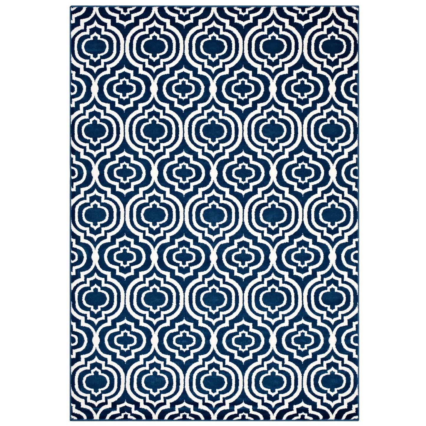 Frame Transitional Moroccan Trellis 5x8 Area Rug