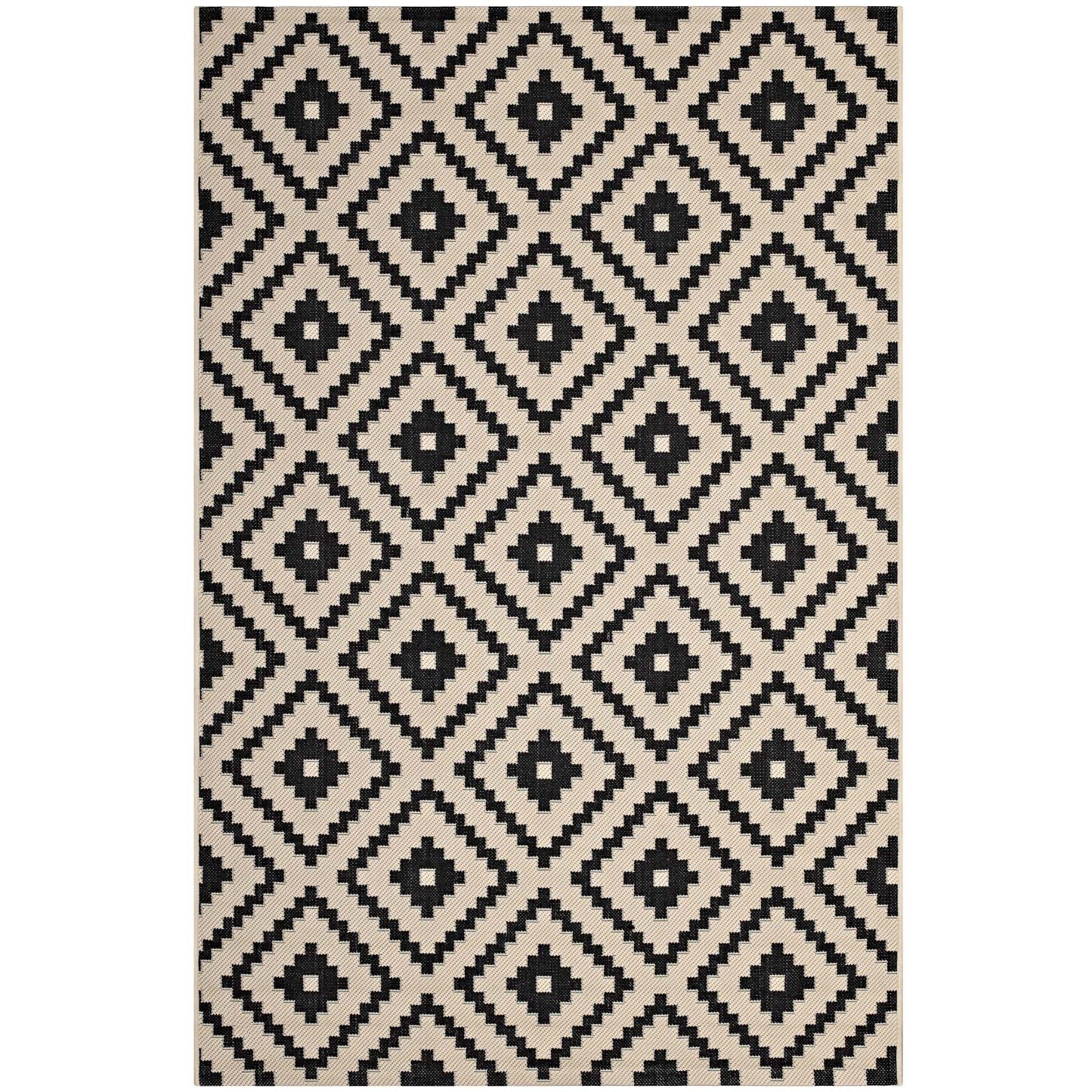 Tapis d'intérieur et d'extérieur Perplex à motif géométrique en treillis de diamants 5x8 par Modway