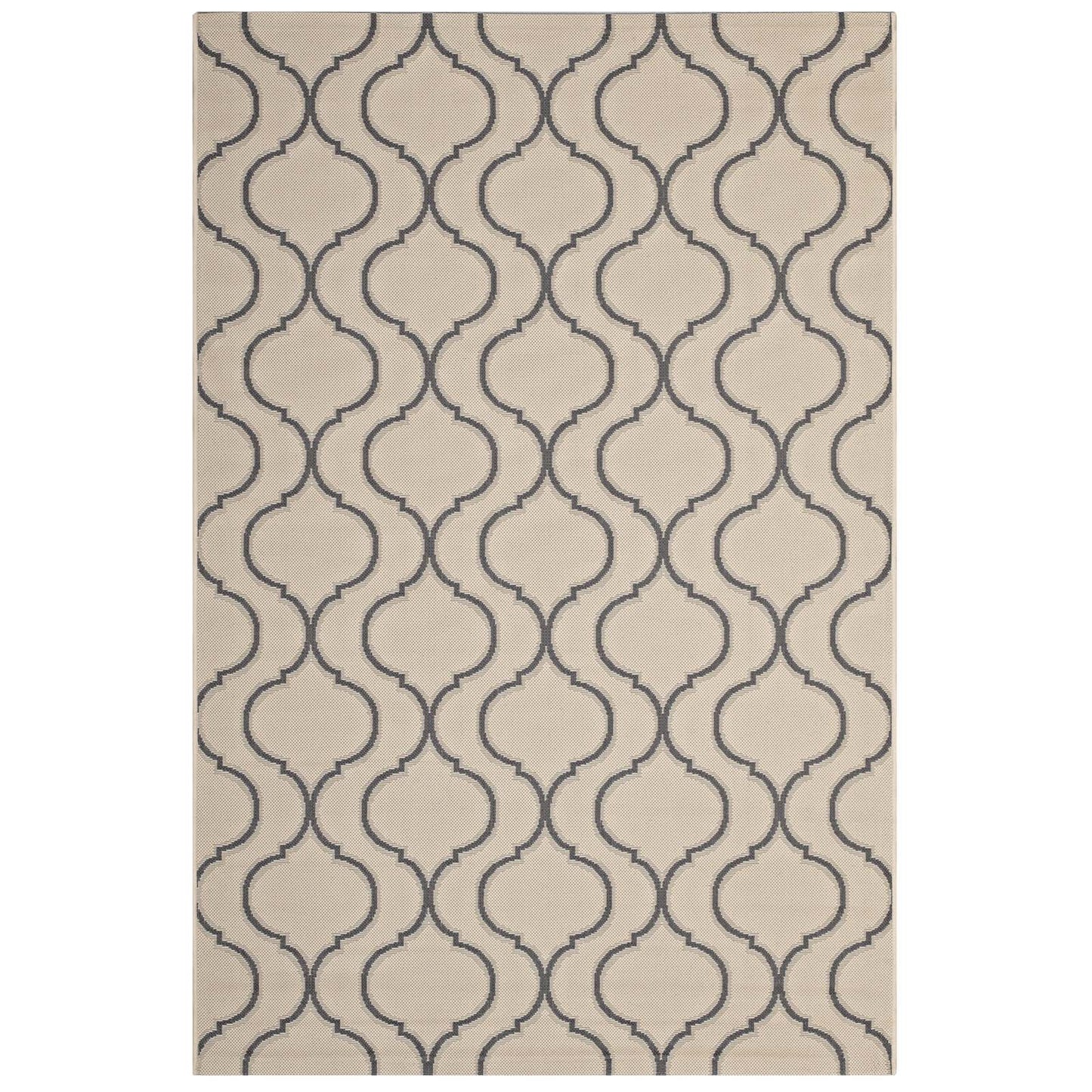 Tapis d'intérieur et d'extérieur Linza Wave Abstract Treillis 5x8 par Modway