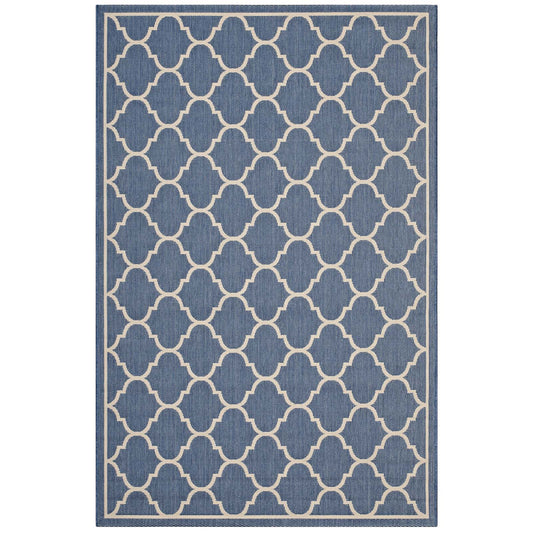 Avena Moroccan Quatrefoil Trellis Indoor and Outdoor 5x8 Area Rug