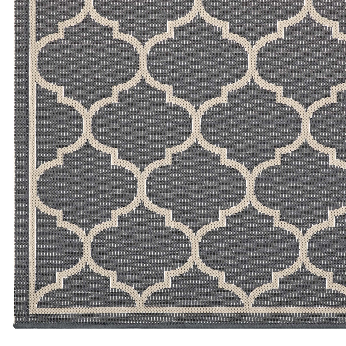 Avena Moroccan Quatrefoil Trellis Indoor and Outdoor 8x10 Area Rug