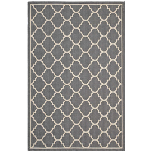 Avena Moroccan Quatrefoil Trellis Indoor and Outdoor 9x12 Area Rug