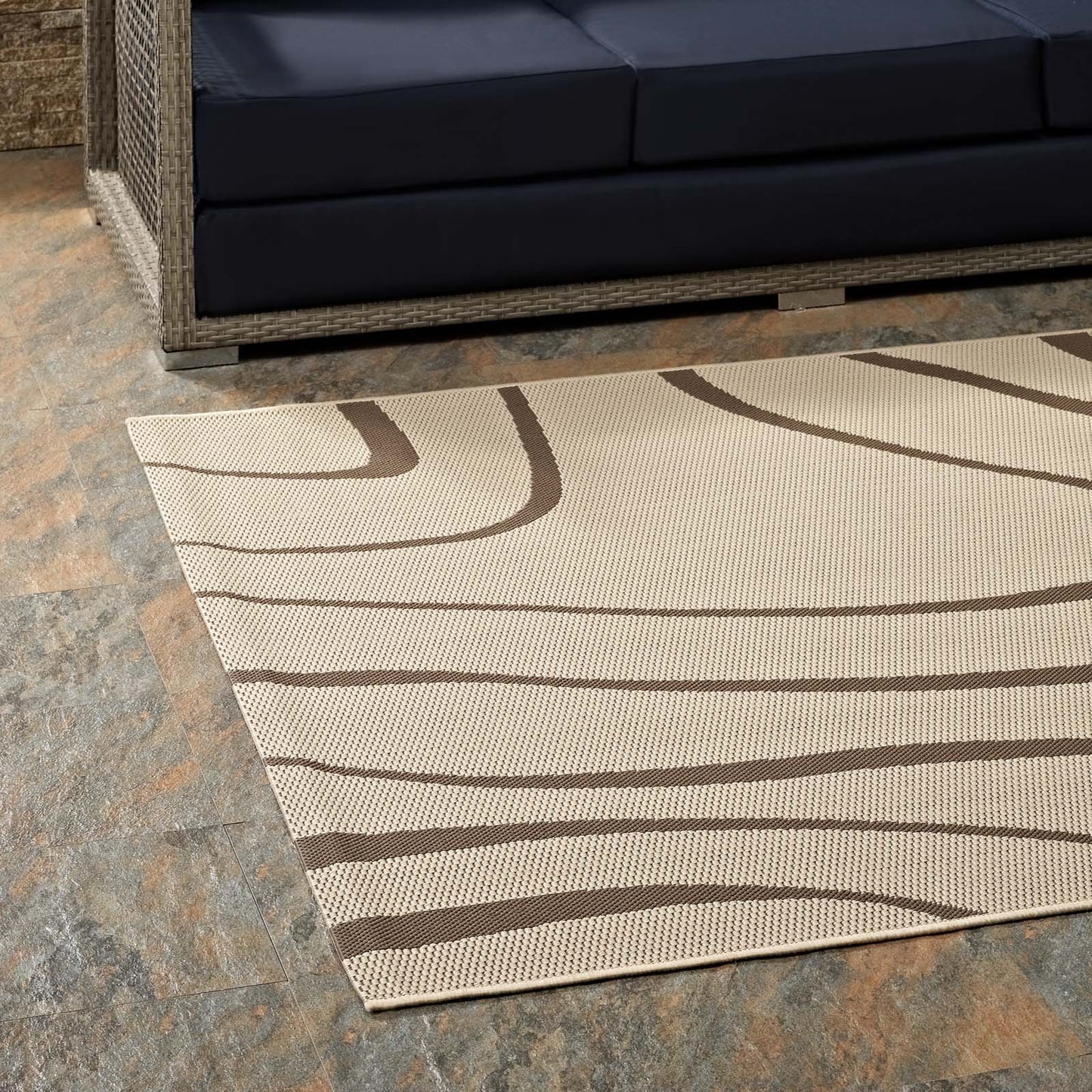 Surge Swirl Abstract Indoor and Outdoor 5x8 Area Rug