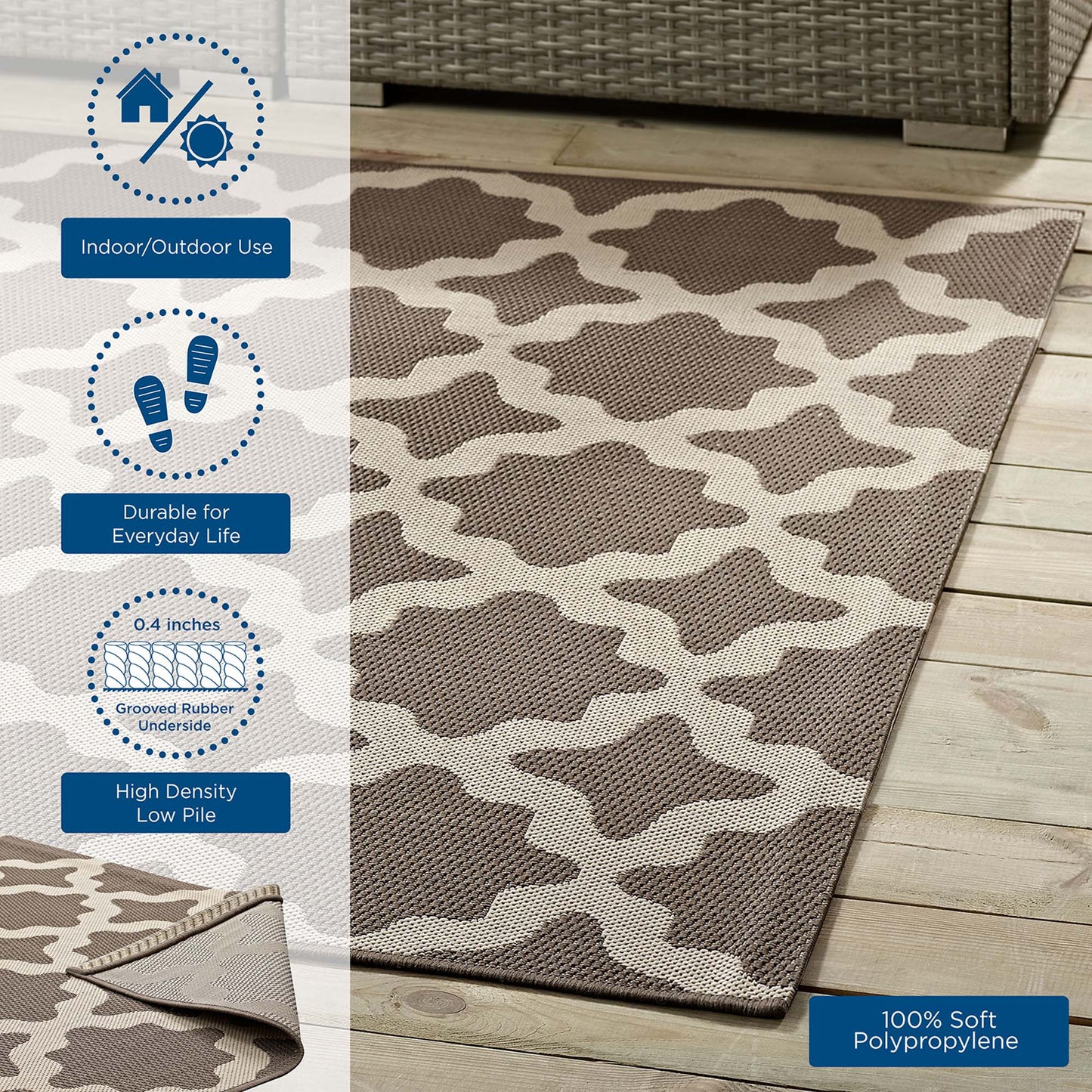 Cerelia Moroccan Trellis Indoor and Outdoor 9x12 Area Rug