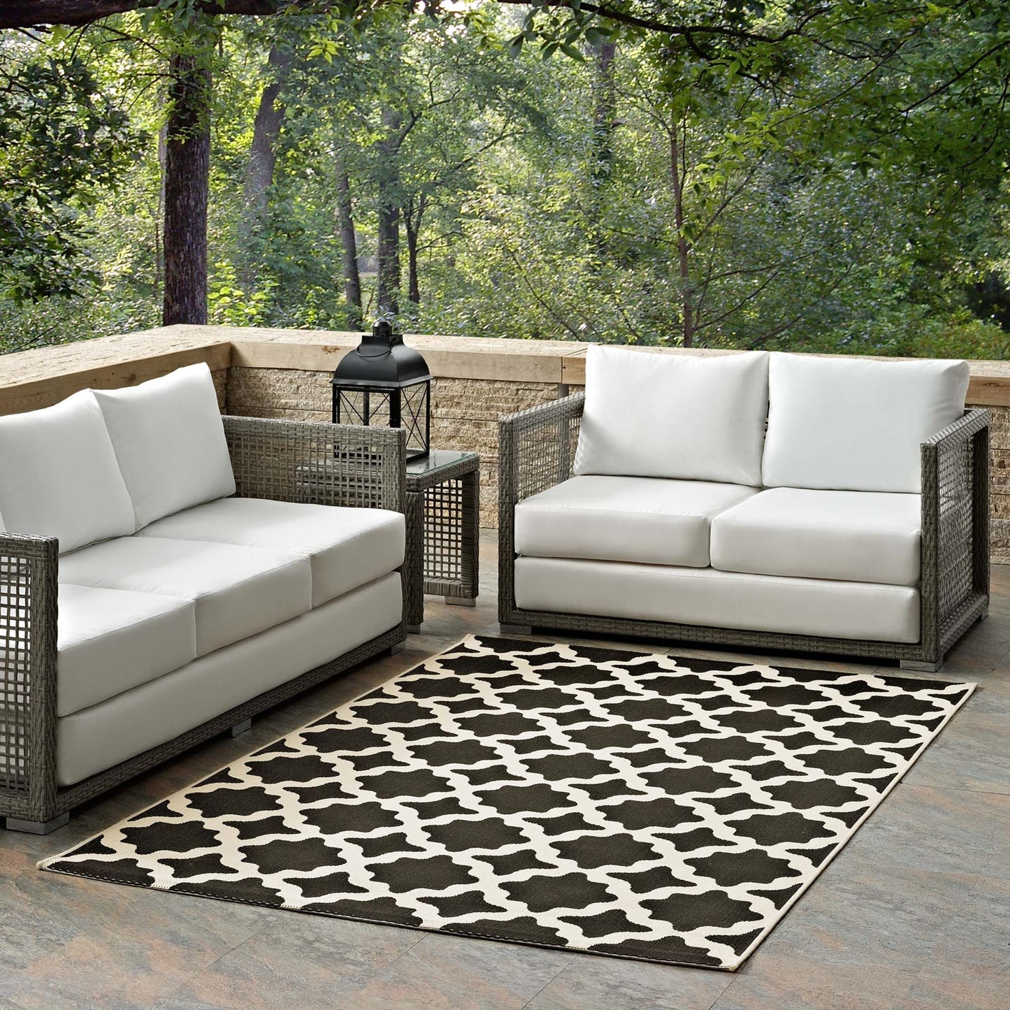 Cerelia Moroccan Trellis Indoor and Outdoor 4x6 Area Rug