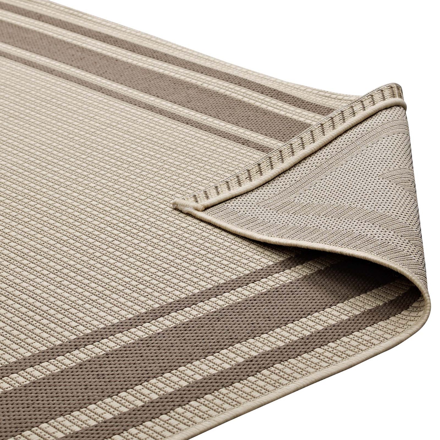 Rim Solid Border Indoor and Outdoor 5x8 Area Rug