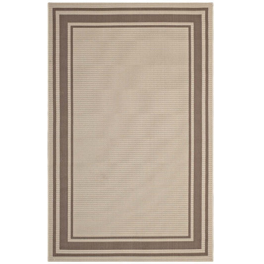 Rim Solid Border Indoor and Outdoor 8x10 Area Rug