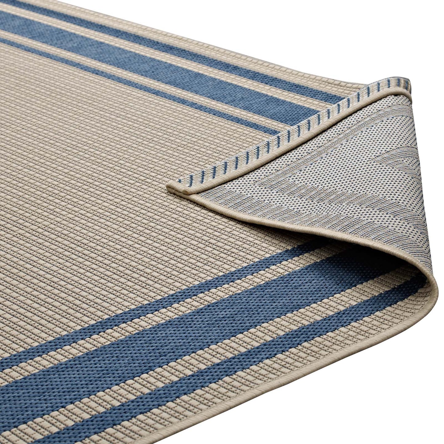 Rim Solid Border Indoor and Outdoor 5x8 Area Rug