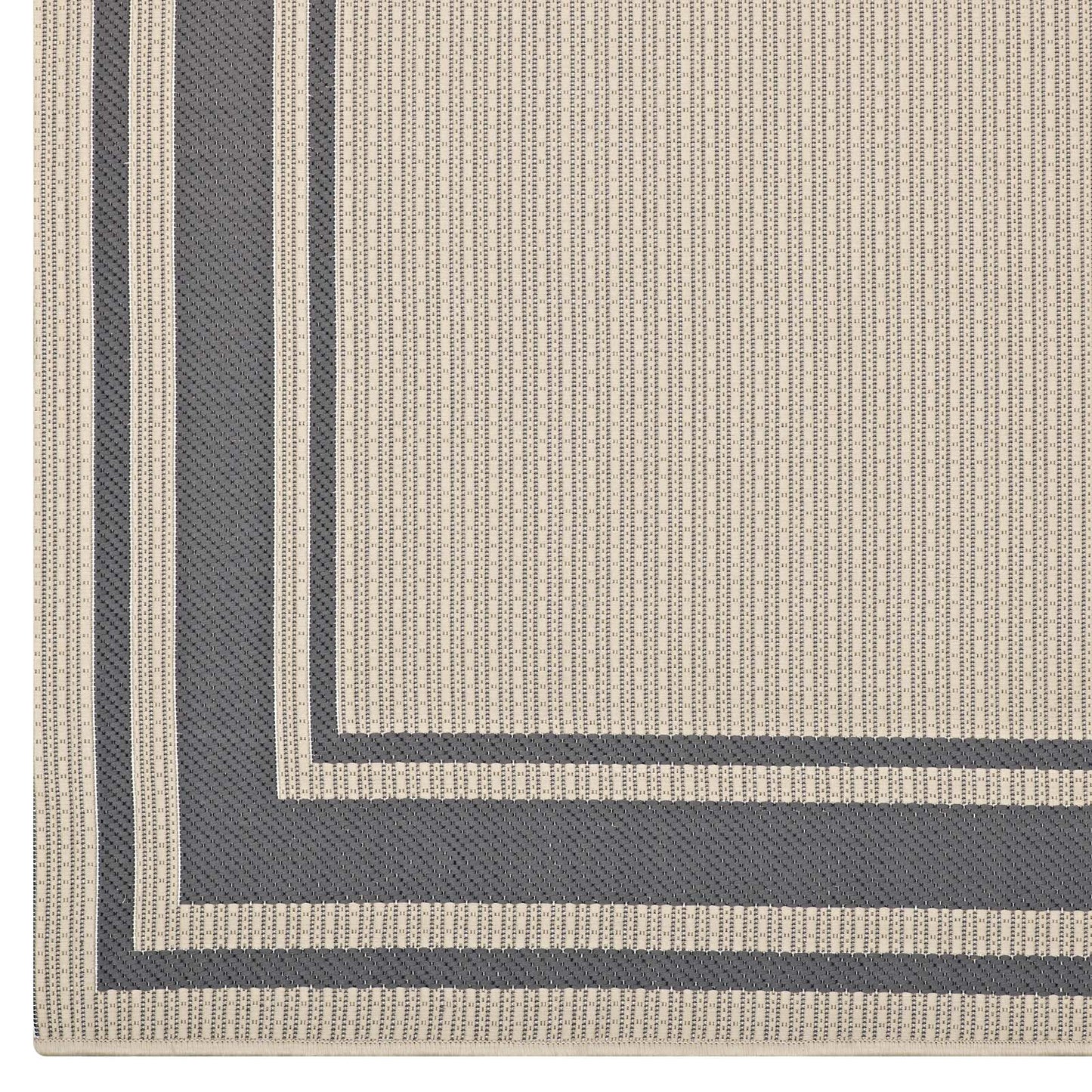 Rim Solid Border Indoor and Outdoor 5x8 Area Rug