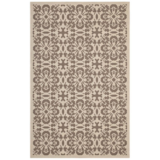 Ariana Vintage Floral Trellis Indoor and Outdoor 5x8 Area Rug