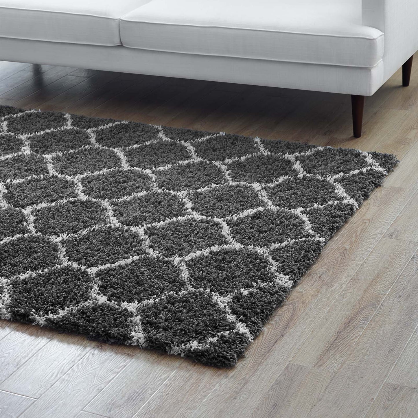 Solvea Moroccan Trellis 5x8 Shag Area Rug