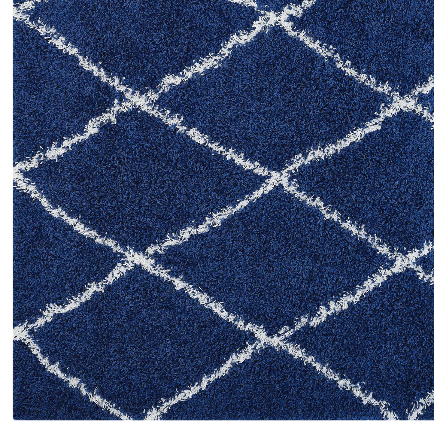 Tapis à poils longs Toryn Diamond Lattice 5x8 de Modway