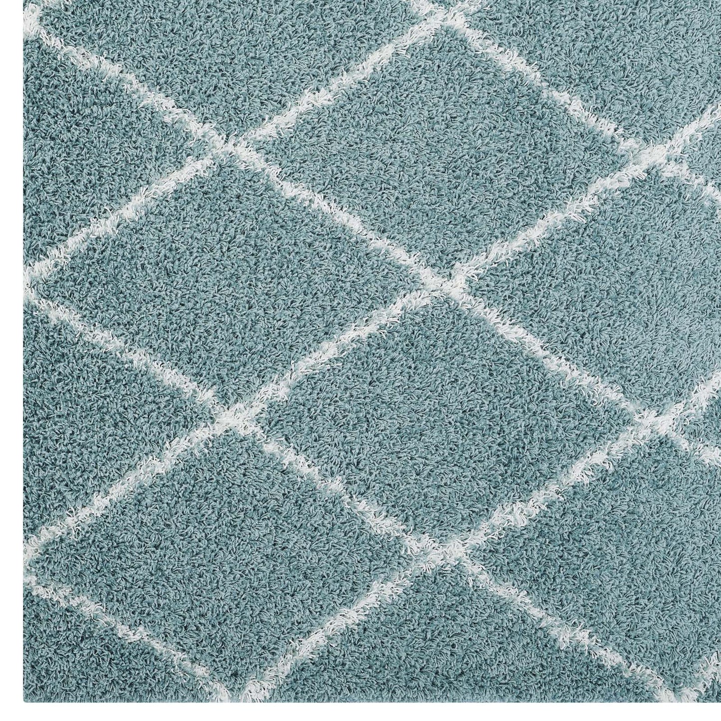 Tapis à poils longs Toryn Diamond Lattice 5x8 de Modway