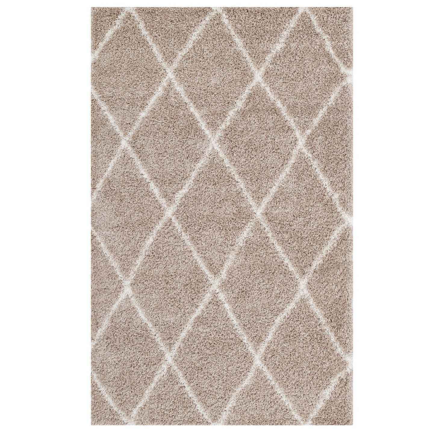 Tapis à poils longs Toryn Diamond Lattice 5x8 de Modway