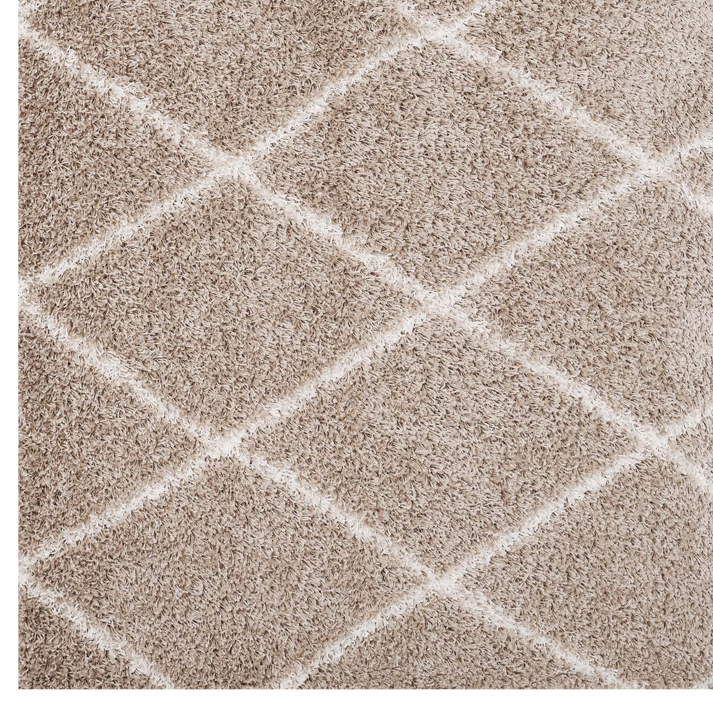 Tapis à poils longs Toryn Diamond Lattice 5x8 de Modway