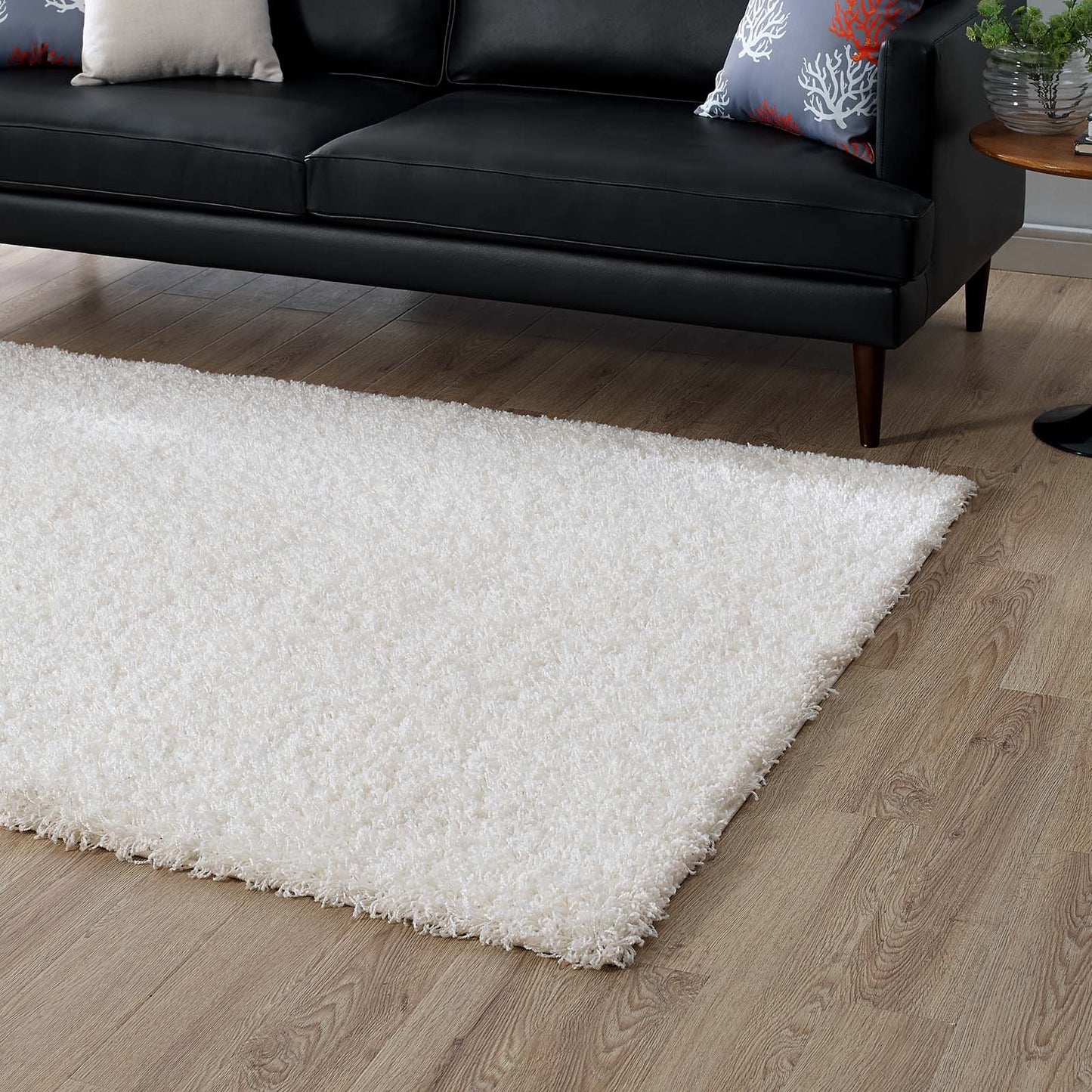 Enyssa Solid 5x8 Shag Area Rug