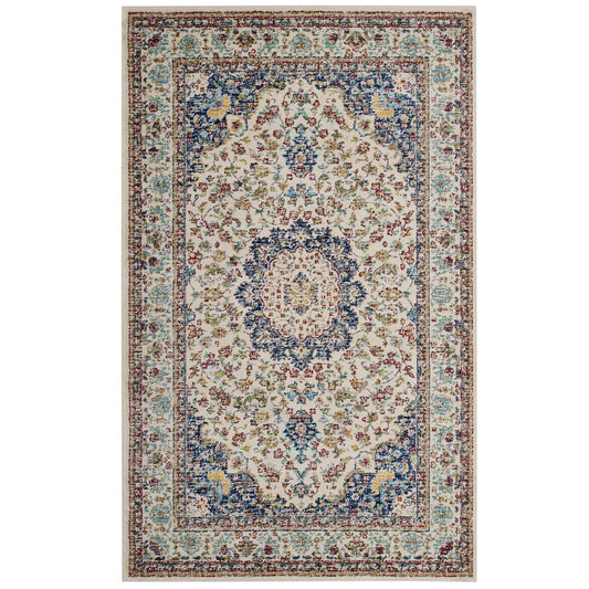 Tapis médaillon vintage vieilli Meryam 5x8 par Modway