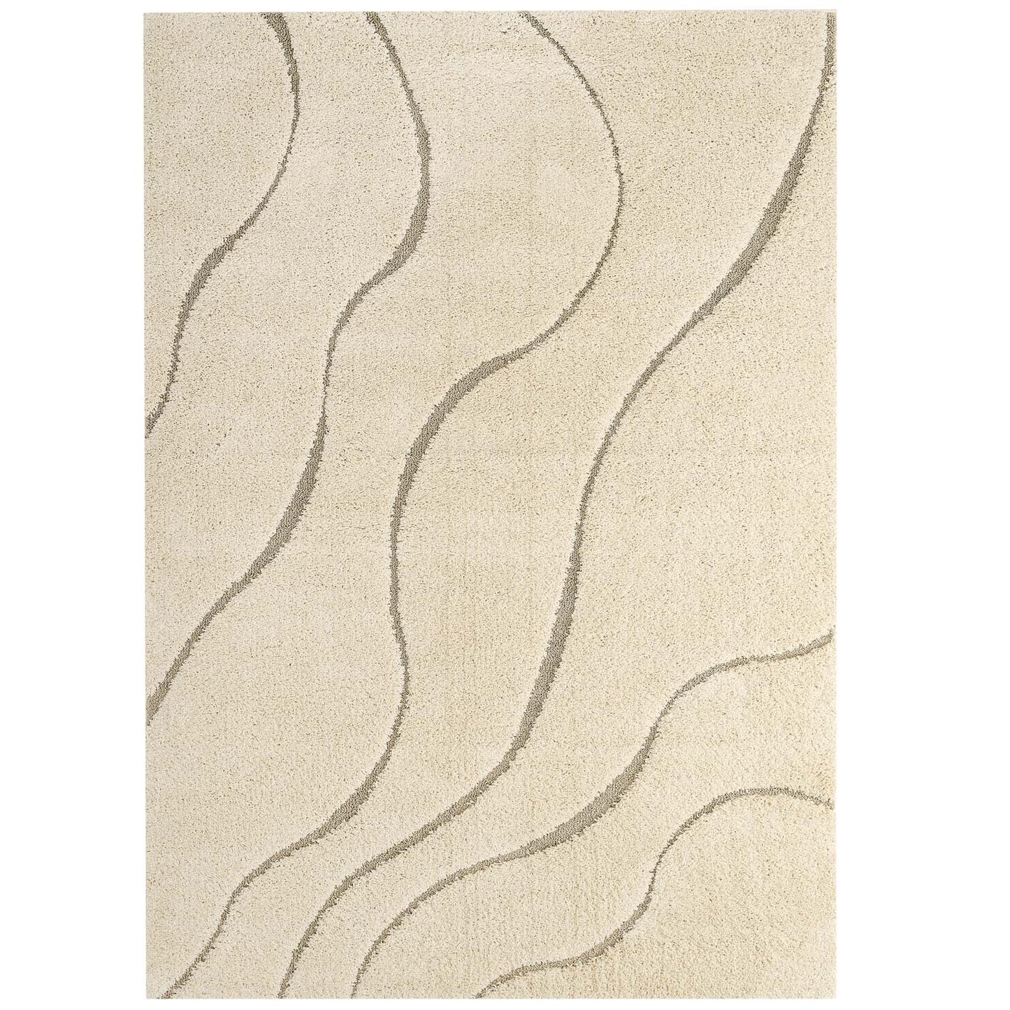 Jubilant Abound Abstract Swirl Shag 5x8 Area Rug