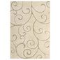 Jubilant Burgeon Scrolling Vine Shag 5x8 Area Rug