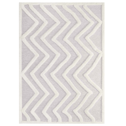 Whimsical Pathway Abstract Chevron Shag 5x8 Area Rug