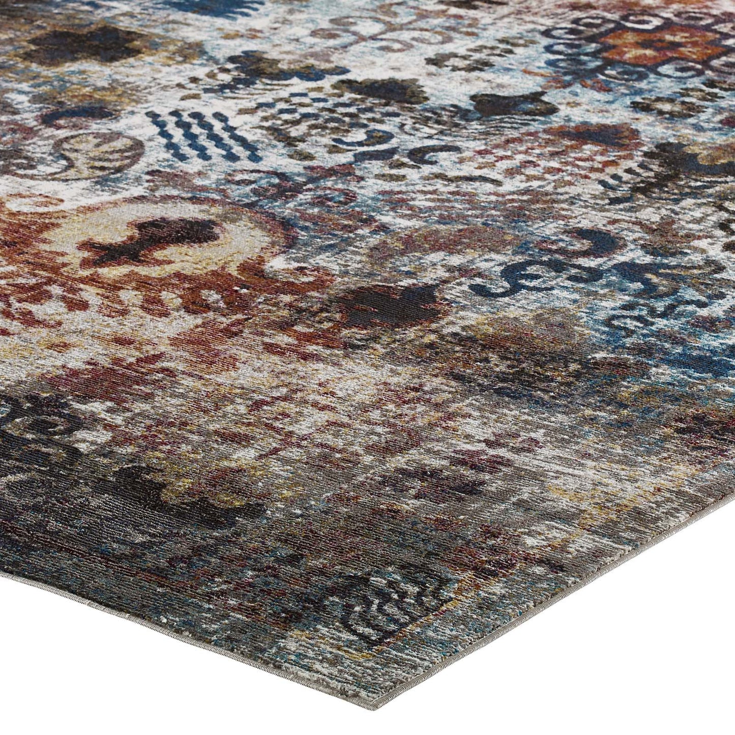 Success Tahira Transitional Distressed Vintage Floral Moroccan Trellis 4x6 Area Rug