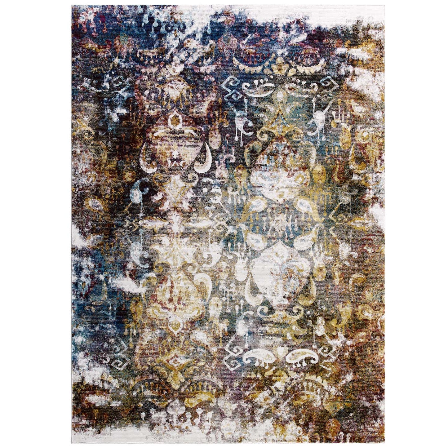 Success Jayla Transitional Distressed Vintage Floral Moroccan Trellis 5x8 Area Rug