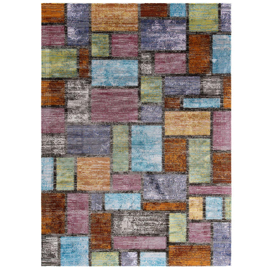 Success Nyssa Abstract Geometric Mosaic 4x6 Area Rug