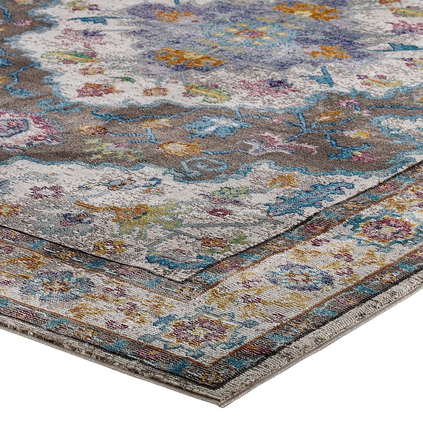 Success Anisah Distressed Floral Vintage Medallion 4x6 Area Rug