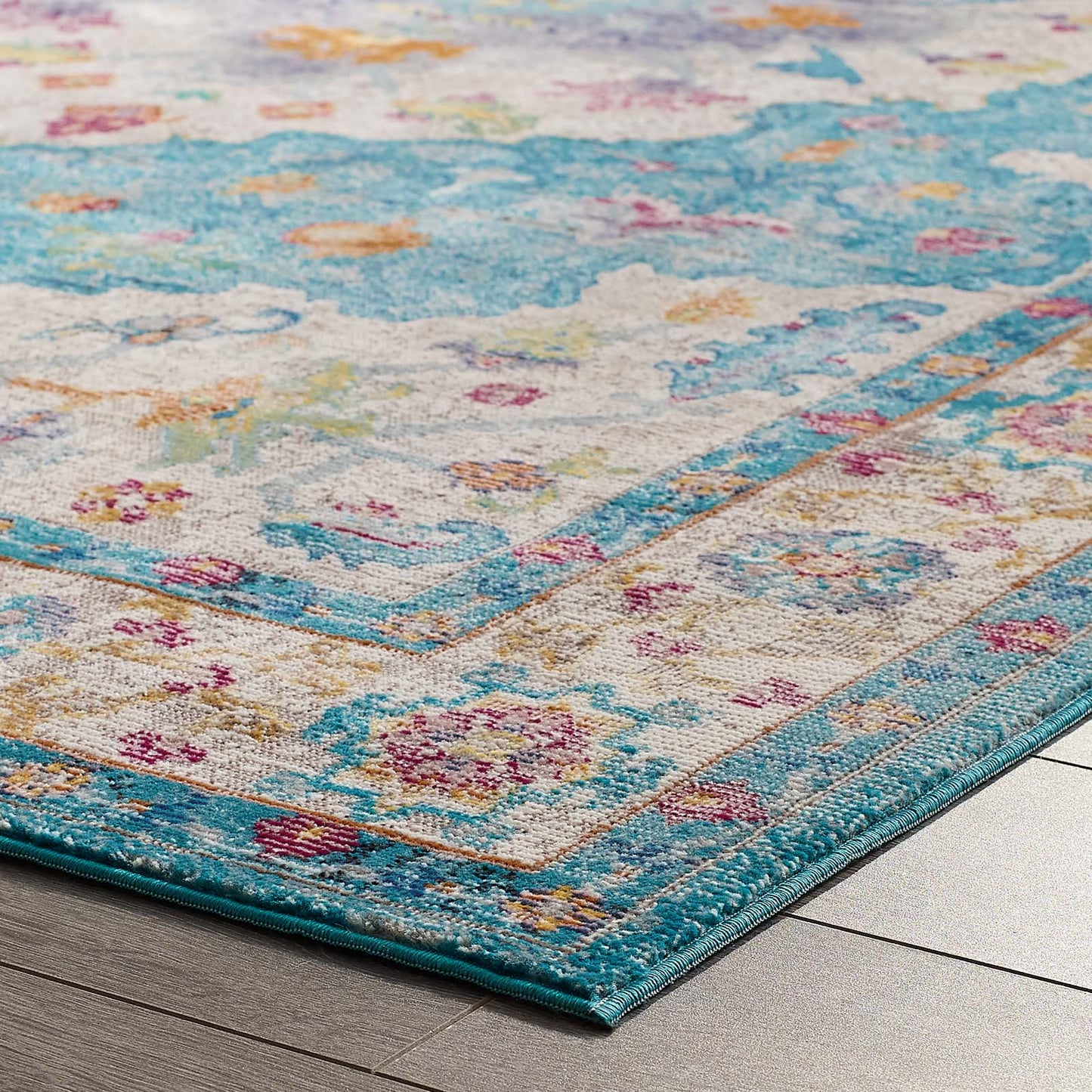 Success Anisah Distressed Floral Vintage Medallion 4x6 Area Rug