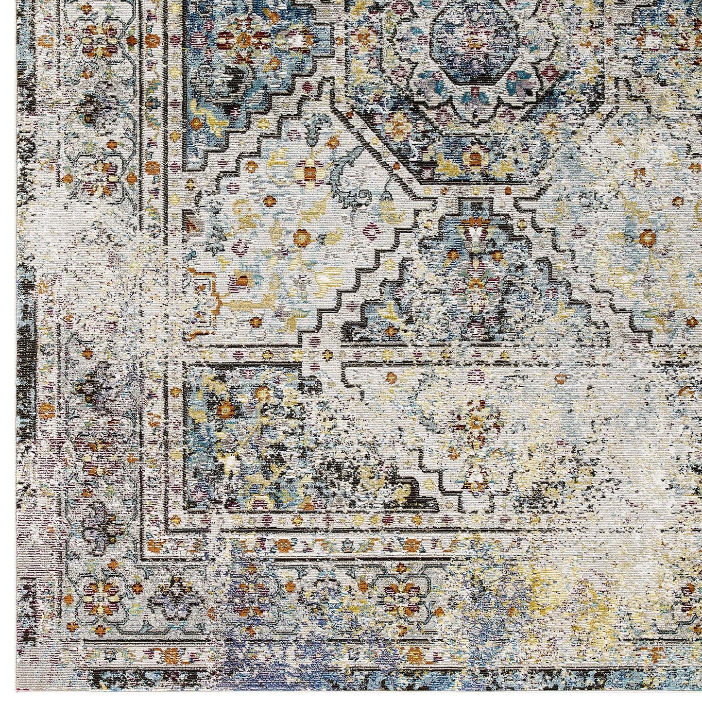 Success Jacinda Distressed Vintage Floral Vintage Medallion 4x6 Area Rug