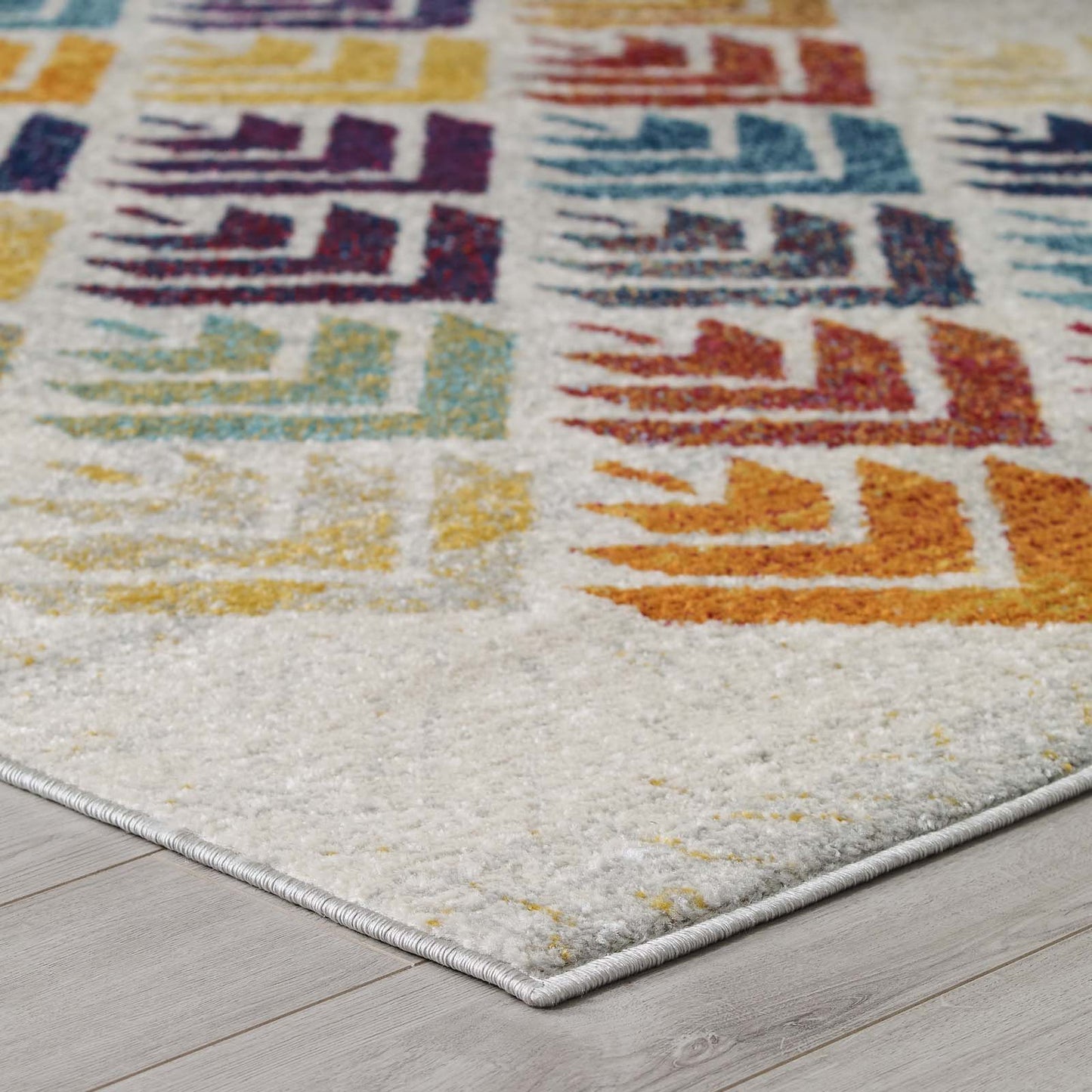 Tapis floral abstrait Entourage Florin 5x8 par Modway