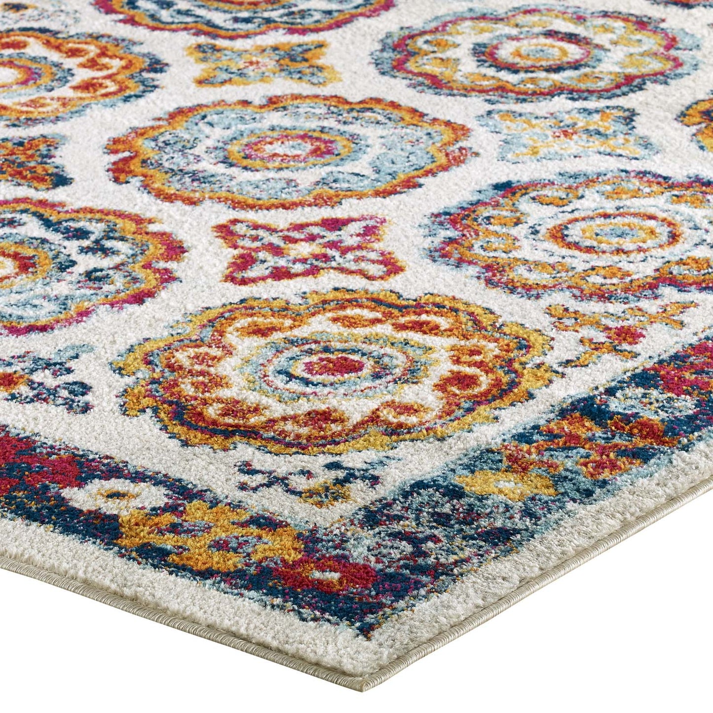 Tapis marocain à motif floral vieilli Entourage Odile 5x8 par Modway