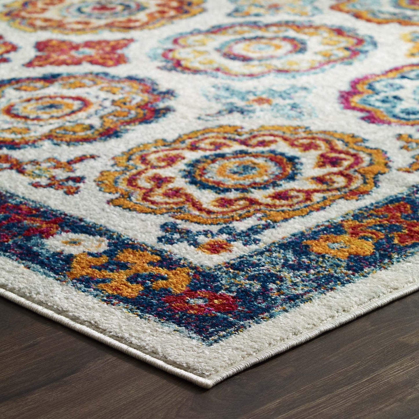 Tapis marocain à motif floral vieilli Entourage Odile 5x8 par Modway