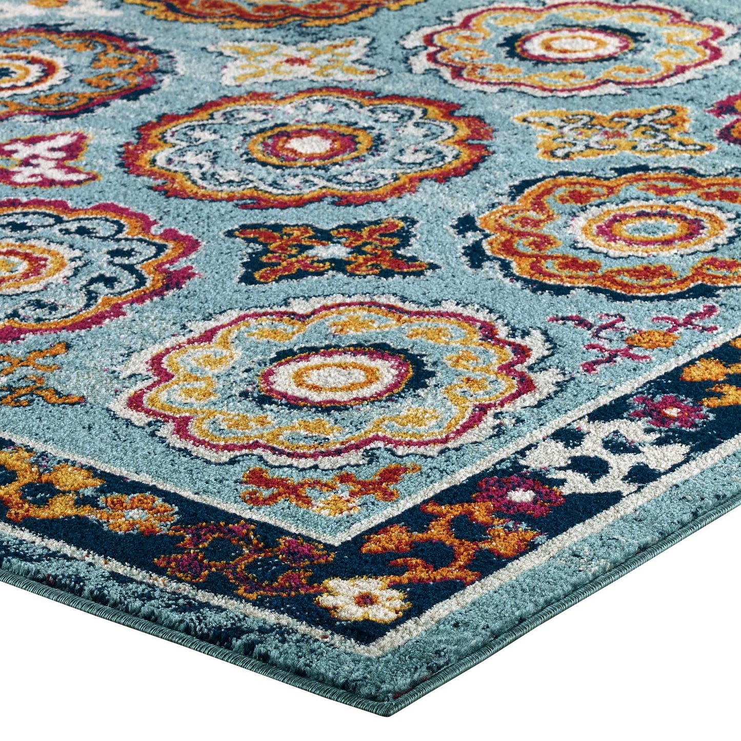 Tapis marocain à motif floral vieilli Entourage Odile 5x8 par Modway