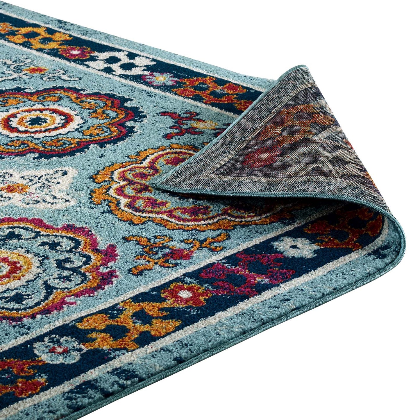 Tapis marocain à motif floral vieilli Entourage Odile 5x8 par Modway