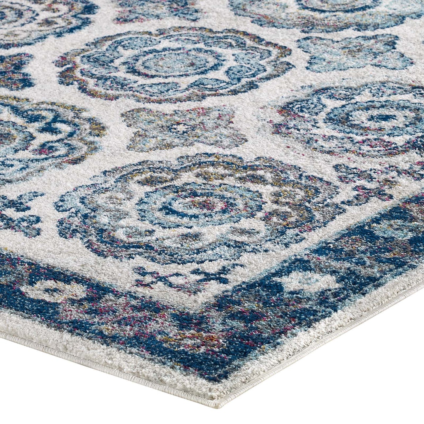 Tapis marocain à motif floral vieilli Entourage Odile 5x8 par Modway