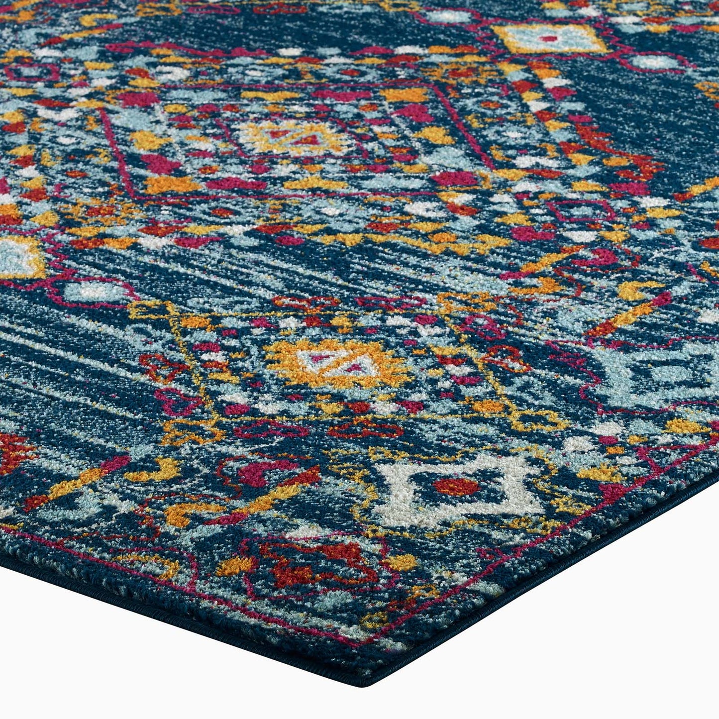 Entourage Khalida Distressed Floral Lattice 8x10 Area Rug