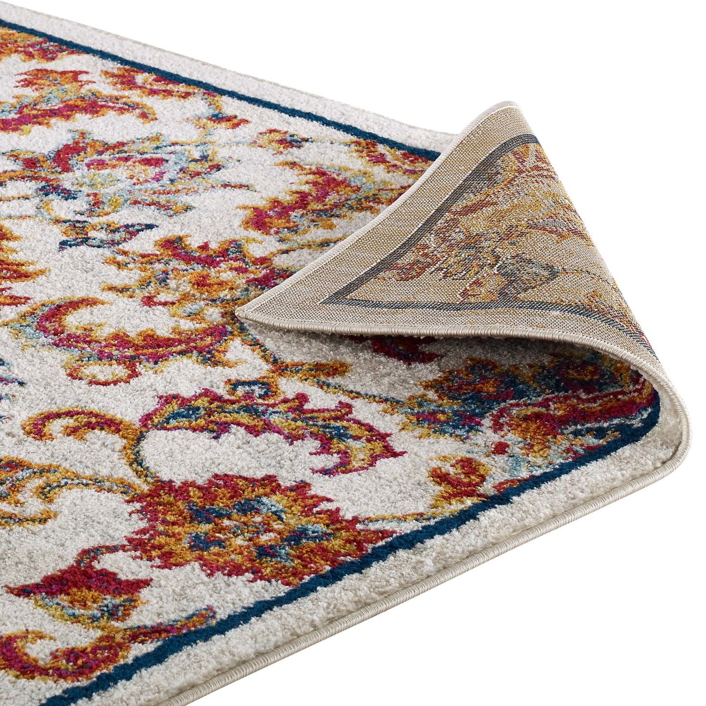 Tapis en treillis floral vintage vieilli Entourage Azami 8x10 par Modway