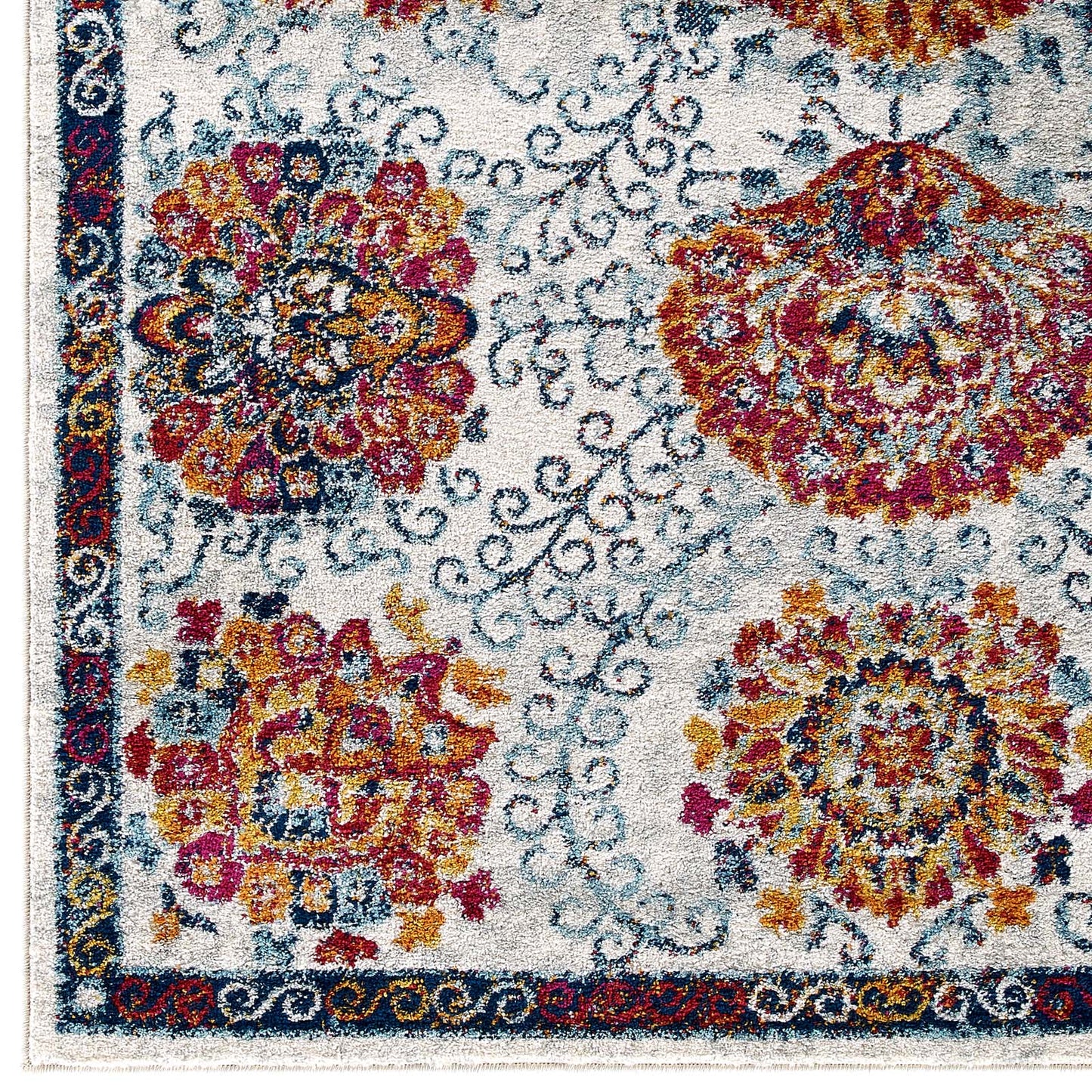 Tapis marocain à motif floral vieilli Entourage Kensie 5x8 par Modway