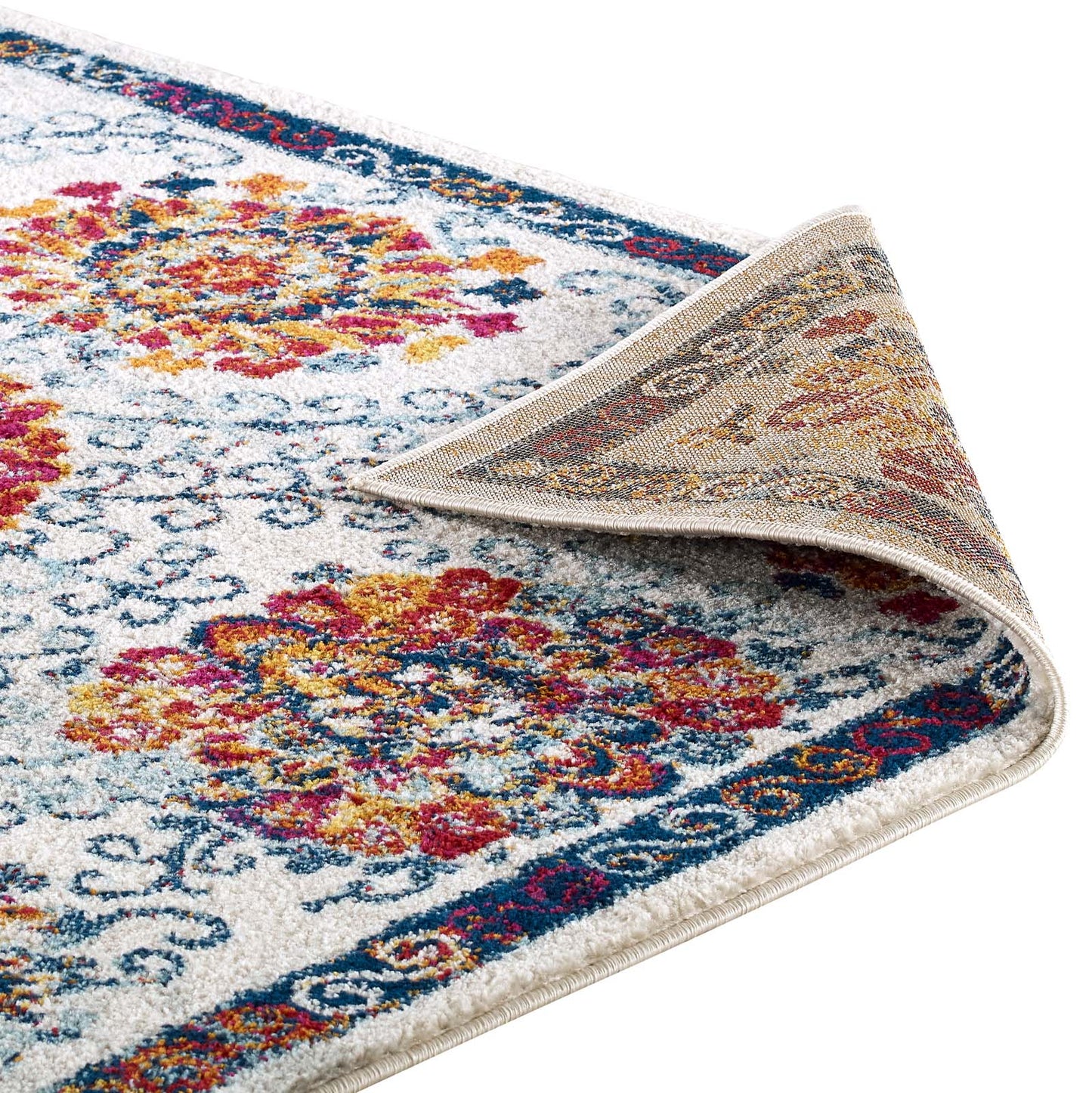 Tapis marocain à motif floral vieilli Entourage Kensie 5x8 par Modway