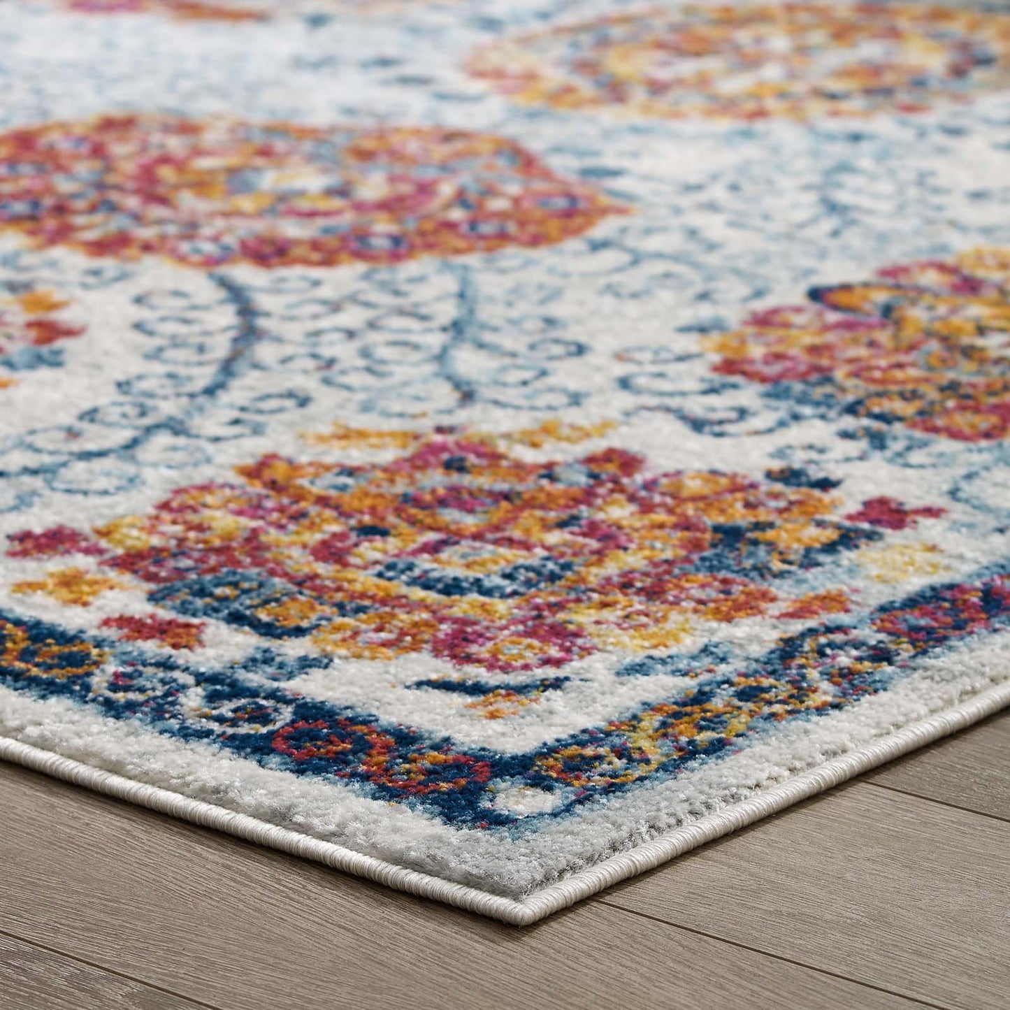 Tapis marocain à motif floral vieilli Entourage Kensie 5x8 par Modway