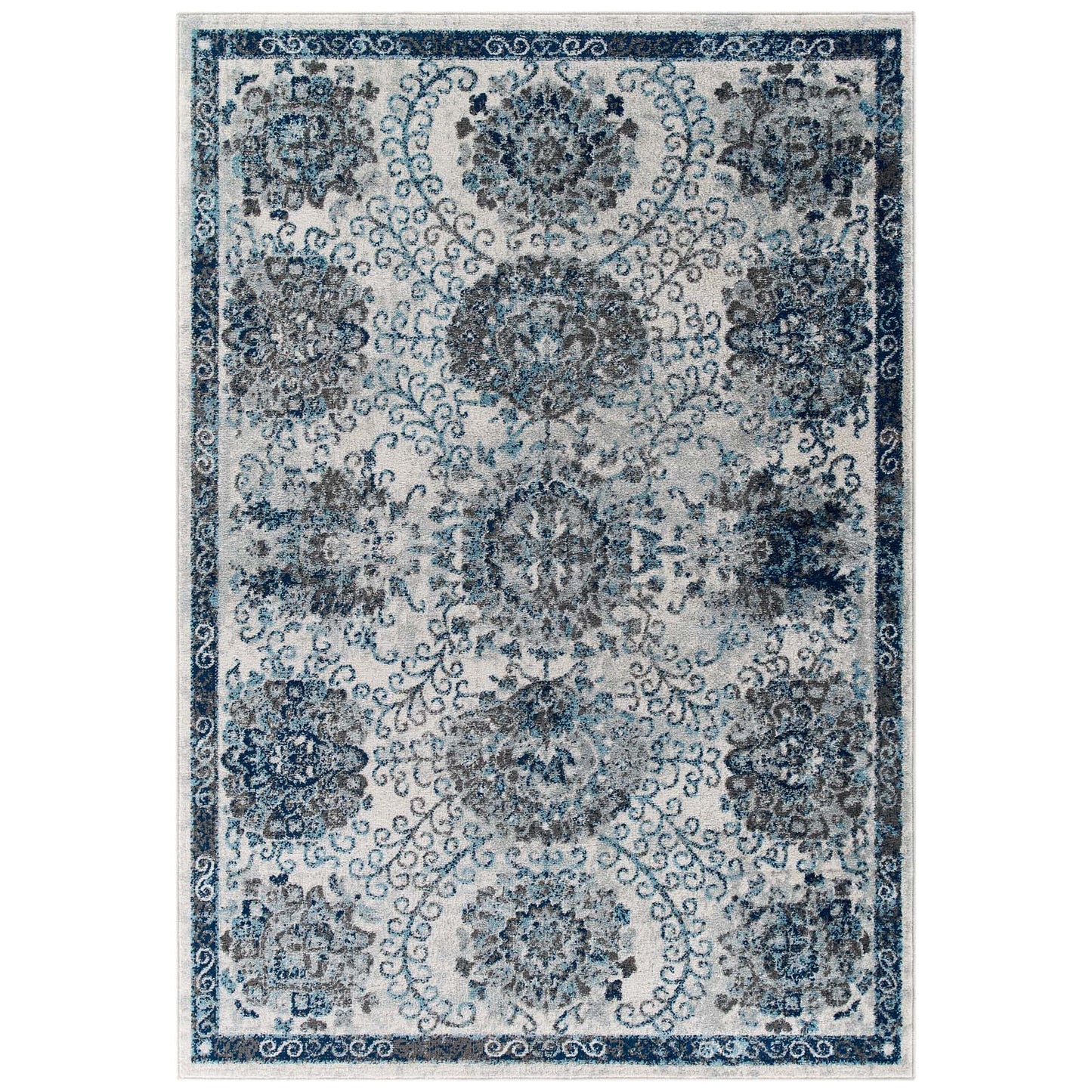 Tapis marocain à motif floral vieilli Entourage Kensie 5x8 par Modway