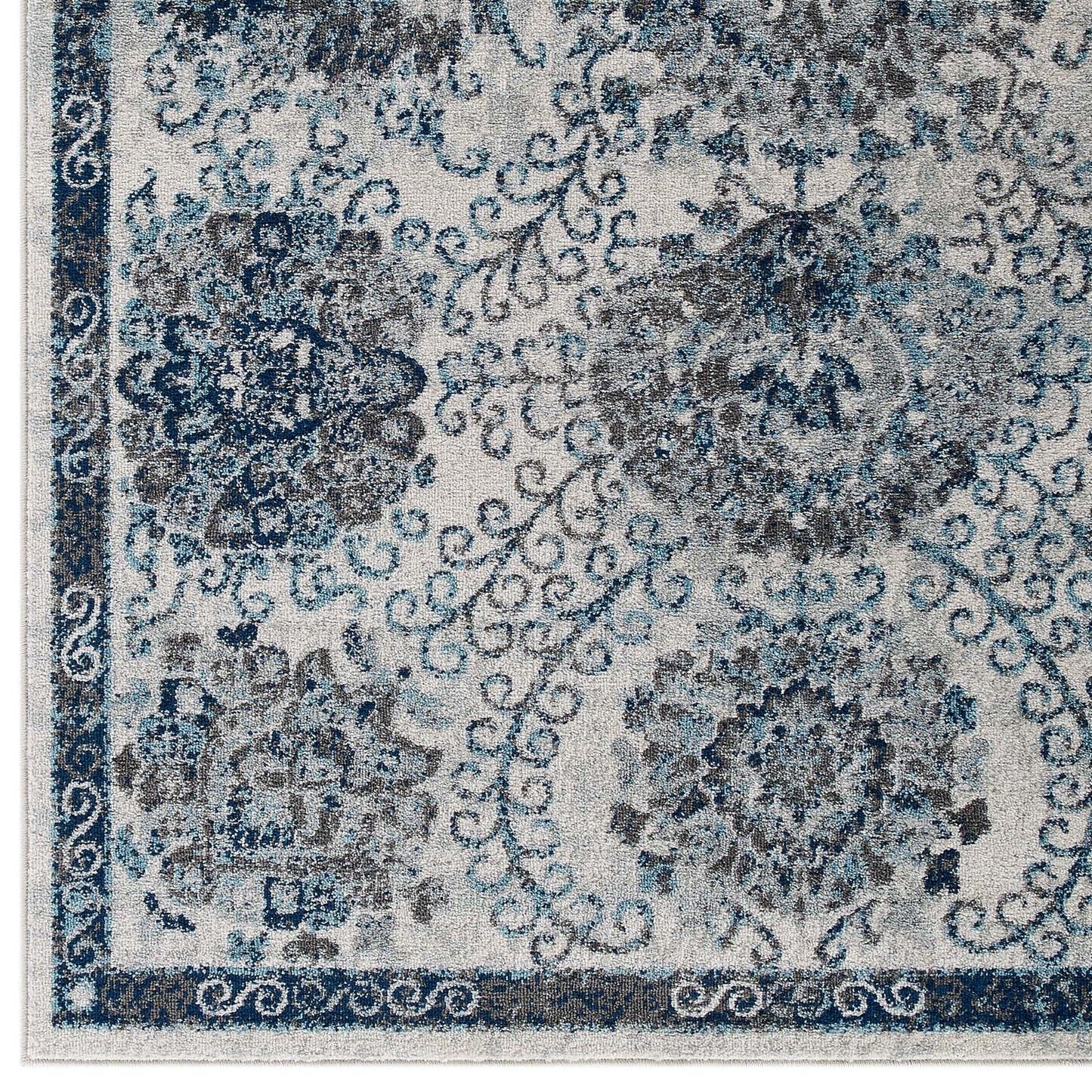 Tapis marocain à motif floral vieilli Entourage Kensie 5x8 par Modway