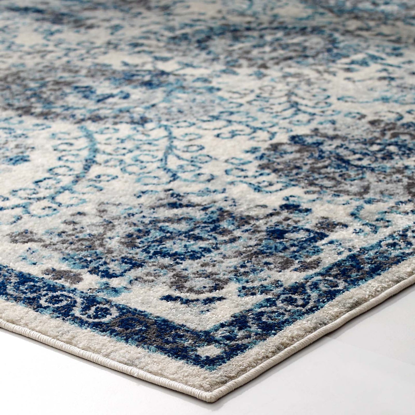 Tapis marocain à motif floral vieilli Entourage Kensie 5x8 par Modway