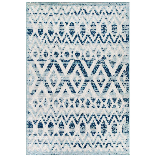 Reflect Tamako Diamond and Chevron Moroccan Trellis 5x8 Indoor / Outdoor Area Rug