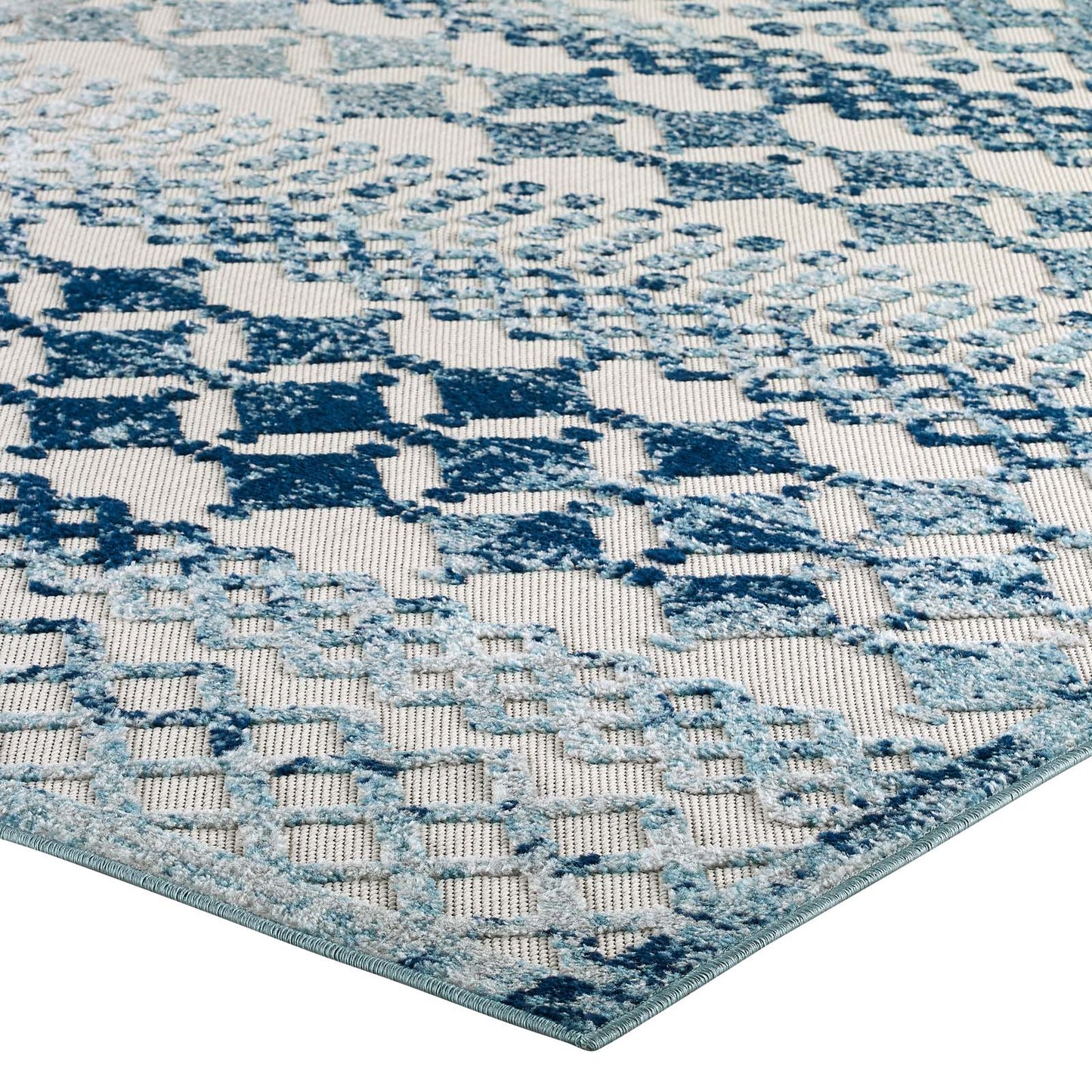 Tapis d'intérieur/extérieur Reflect Giada Abstract Diamond Moroccan Trellis 5x8 par Modway