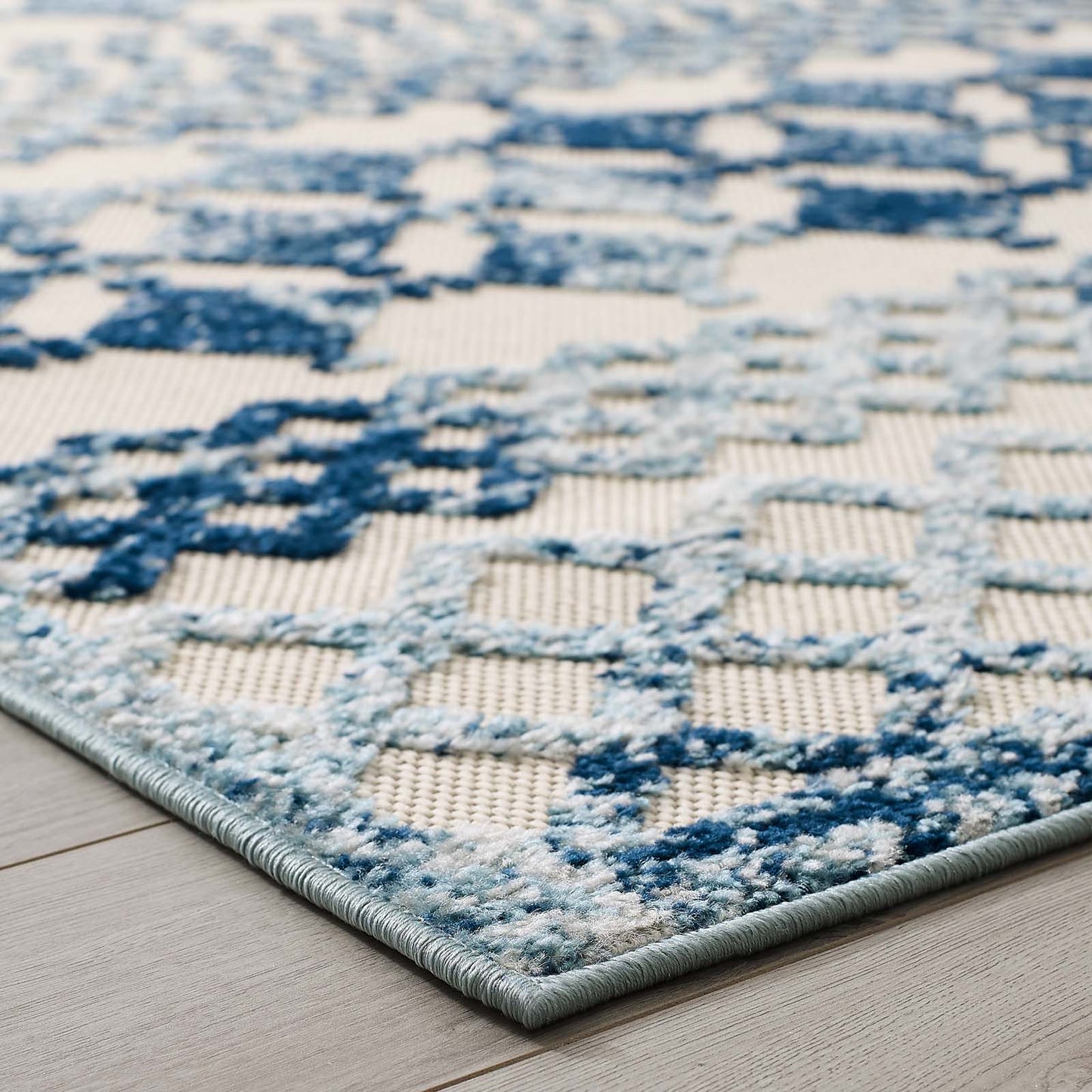 Tapis d'intérieur/extérieur Reflect Giada Abstract Diamond Moroccan Trellis 5x8 par Modway