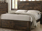 ACME Elettra Eastern King Bed, Rustic Walnut (1Set/2Ctn) 24847EK