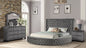 Queen 4 Pc Tufted Upholstery Bedroom Set Made with Wood In Gray